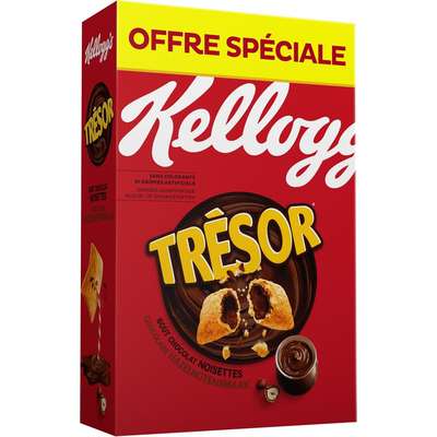 Céréales Trésor au chocolat noisette, Kellogg's OFFRE SPECIALE (750 g)