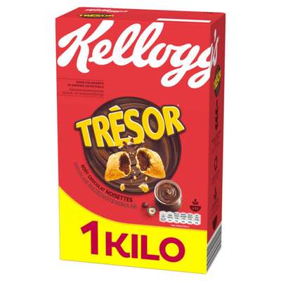 Céréales Trésor au chocolat noisette, Kellogg's (1 kg)