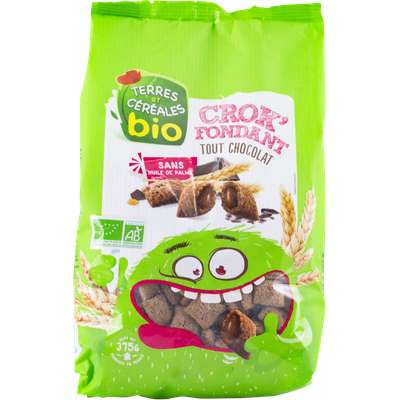 Crok'fondant tout chocolat BIO, Terre et céréales (375 g)