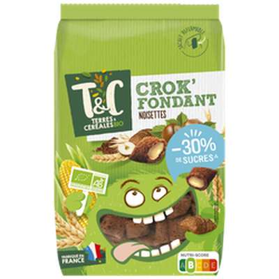 Céréales noisette crok'fondant BIO, Terres & Céréales (375 g)