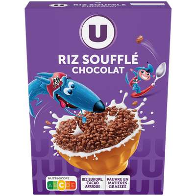 Riz soufflé enrobé de chocolat, U (375 g)