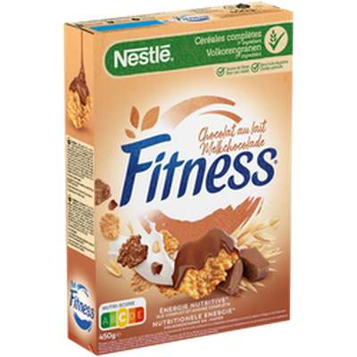 Céréales Fitness enrobées de chocolat au lait, Nestlé (450 g)