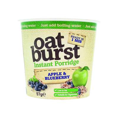 Porridge instantané pommes myrtilles, Oat Burst (57 g)
