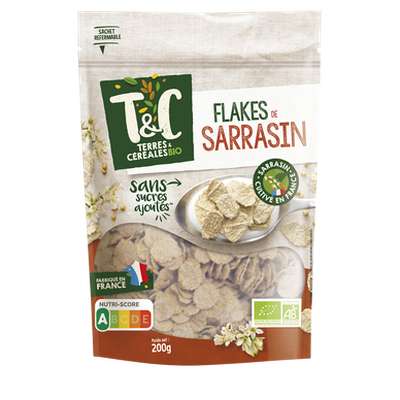 Flakes de sarrasin BIO, Terre & Céréales (200 g)