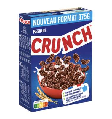 Céréales au chocolat Crunch, Nestlé (375 g)