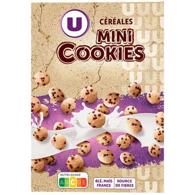 Céréales mini cookies, U (375 g)