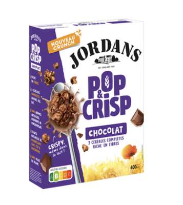 Céréales pop & crisp chocolat, Jordans (400 g)