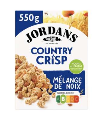 Céréales Country Crisp mélange de noix, Jordans (550 g)