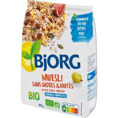 Muesli sans sucres ajoutés BIO, Bjorg (375 g)