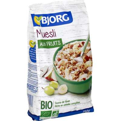 Muesli aux fruits BIO, Bjorg (750 g)