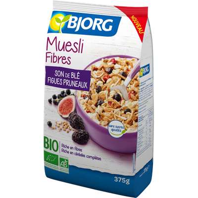 Muesli fibres son de blé BIO, Bjorg (375 g)