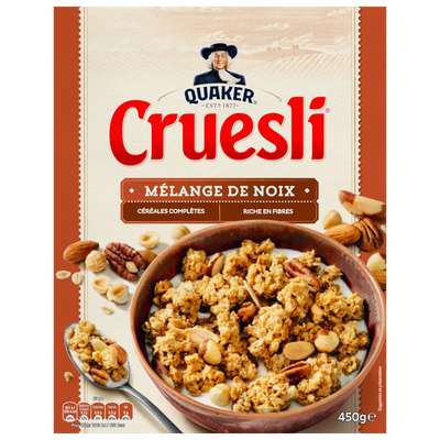 Cruesli mélange de noix, Quaker (450 g)