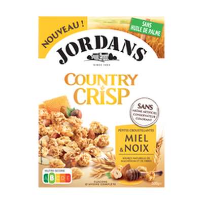 Céréales country crisp miel & noix, Jordans (500 g)