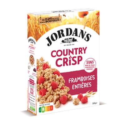 Céréales country crisp framboise, Jordans (500 g)