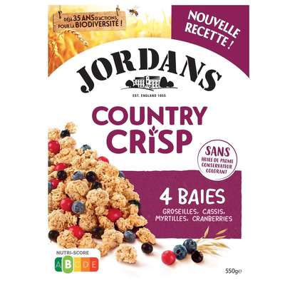 Country Crisp aux 4 baies, Jordan's (550 g)