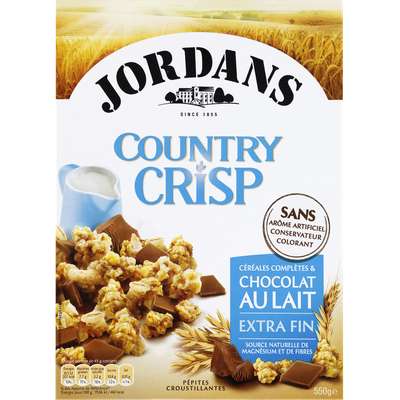 Country Crisp au chocolat au lait, Jordan's (550 g)