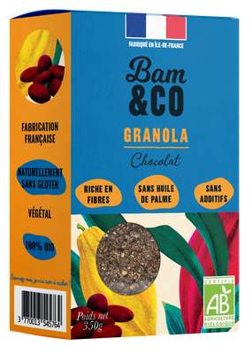 Granola chocolat BIO, BAM&Co (300 g)