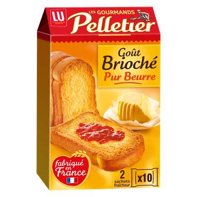 Biscottes briochées La Gourmande, Pelletier (20 tranches, 260 g)