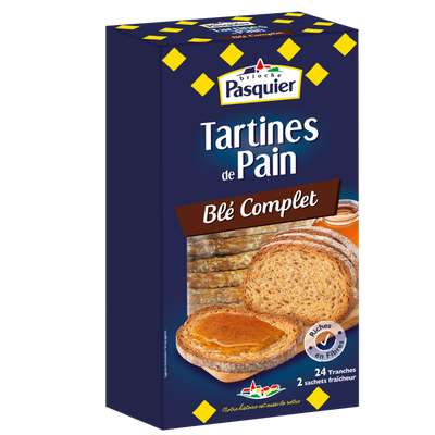 Tartines toastées au blé complet, Pasquier (240 g)