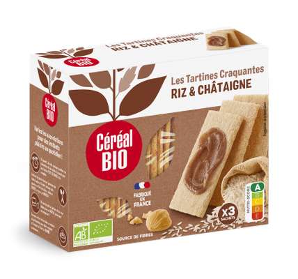 Tartines craquantes Riz et Châtaigne BIO, Céréal Bio (145 g)