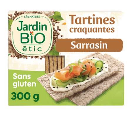 Tartines craquantes sarrasin sans gluten BIO, Jardin Bio étic (300 g)