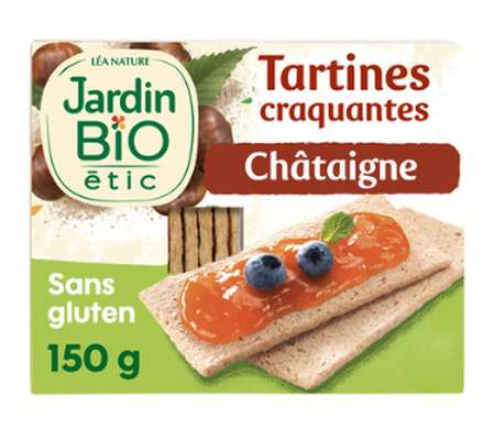 Tartines craquantes châtaigne sans gluten BIO, Jardin Bio (150 g)