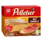 Pain grillé au blé complet, Pelletier (24 tranches, 500 g)