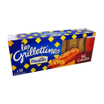 Grillettines au blé complet, Pasquier (x 18, 242 g)