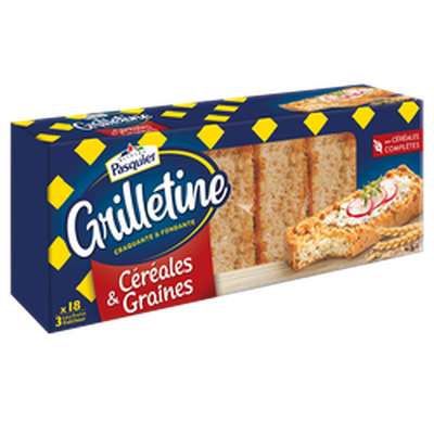 Grillettines céréales et graines, Pasquier (255 g)