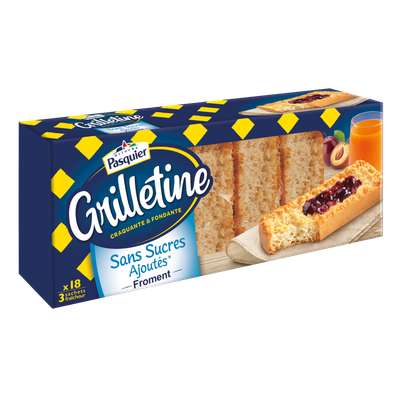 Grillettines froment sans sucres ajoutés, Pasquier (x 18, 255 g)
