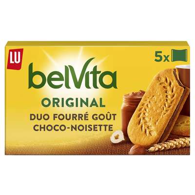 Belvita Petit Déjeuner Duo Fourré choc noisette, Lu (253 g)