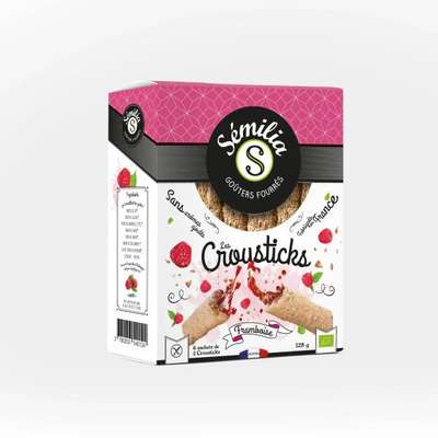 Crousticks framboise sans gluten BIO, Sémilia (125 g)