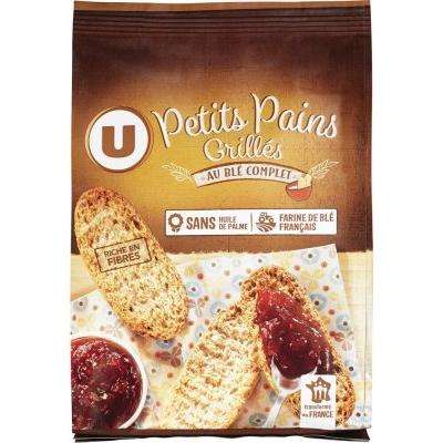 Petits pains grillés au blé complet, U (225 g)