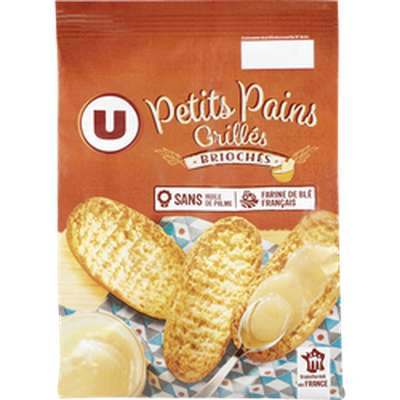 Petits pains grillés briochés, U (225 g)