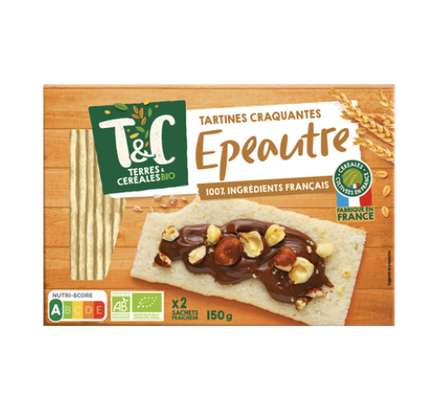 Tartines craquantes à l'épeautre BIO, Terres et céréales  (150 g)