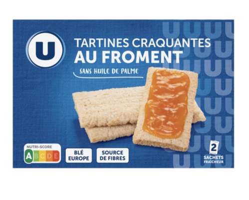 Tartines grillées craquantes au froment, U (250 g)