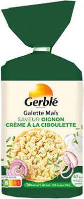 Galettes de maïs oignon et crème à la ciboulette, Gerblé (124 g)