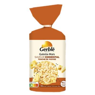 Galettes de maïs saveur emmental & poivre, Gerblé (123,5 g)