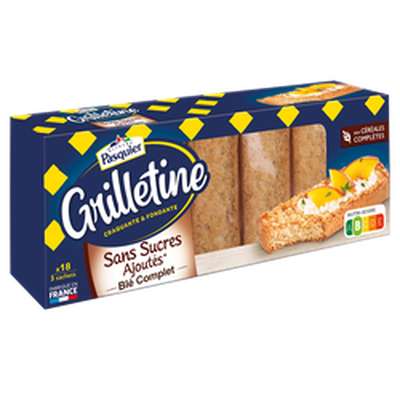 Tartines de pain grillées blé complet, Pasquier (242 g)