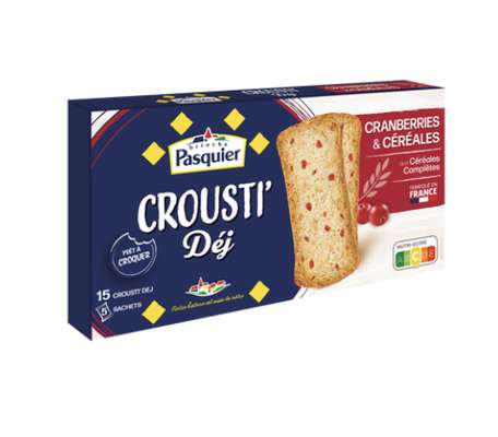 Crousti dej cranberries et céréales, Pasquier (150 g)