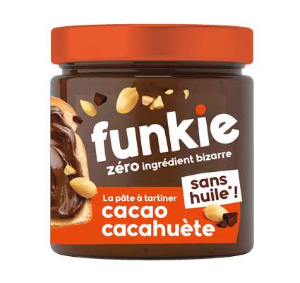 OUF! La pâte à tartiner onctueuse Cacao Cacahuète BIO, Funkie (200 g)