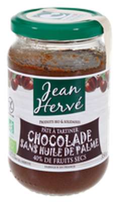 Pâte à tartiner Chocolade cacao noisette BIO, Jean Hervé (350 g)