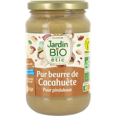 Beurre de cacahuètes BIO, Jardin Bio (350 g)
