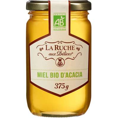 Miel d'acacia BIO, La ruche aux délices (375 g)