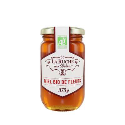 Miel de fleurs liquide BIO, La Ruche aux Délices (375 g)