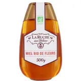 Miel de fleurs en flacon doseur BIO, La ruche aux délices (500 g)
