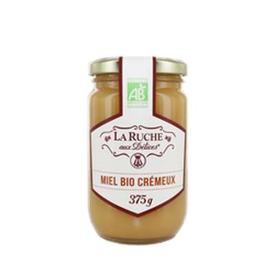 Miel crémeux BIO, La ruche aux délices (375 g)