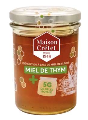 Miel de thym et gelée royale, Maison Cretet (250 g)