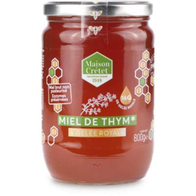 Miel de thym et gelée royale, Maison Cretet (800 g)