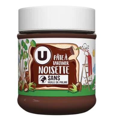 Pâte à tartiner aux noisettes sans huile de palme, U (200 g)